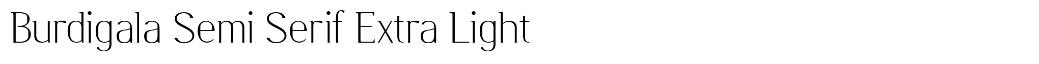 Burdigala Semi Serif Extra Light image